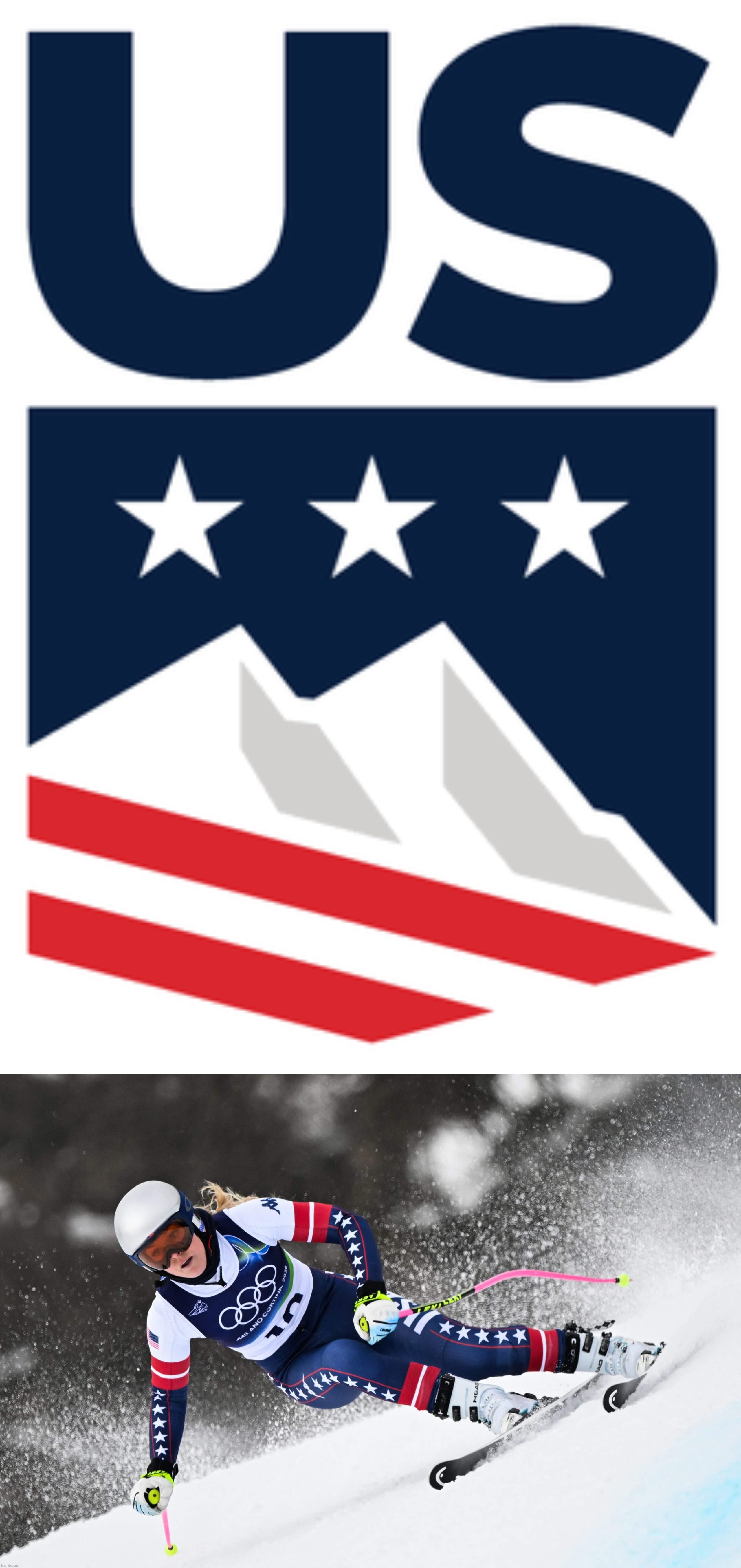 Lindsey Vonn US Ski Team | image tagged in lindsey vonn,us ski team,2026 winter olympics,cortina,italy | made w/ Imgflip meme maker