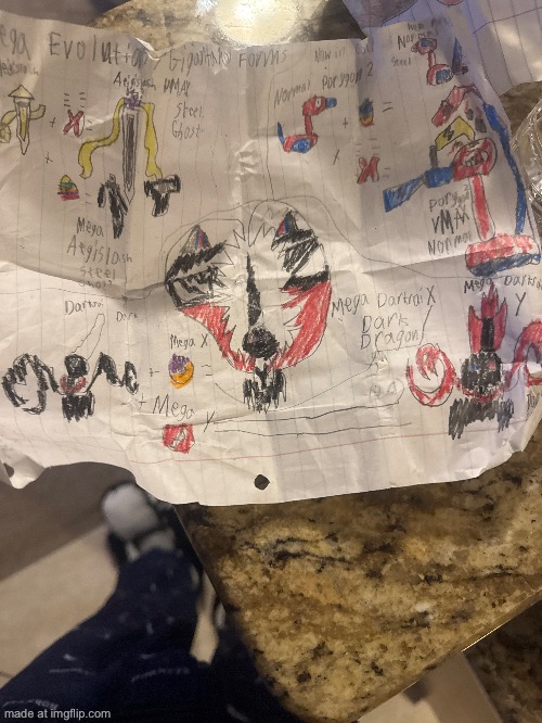 the age on the paper proves that I invented mega darkrai before Nintendo designed him | made w/ Imgflip meme maker