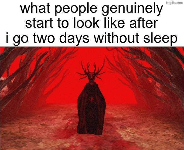 , | what people genuinely start to look like after i go two days without sleep | made w/ Imgflip meme maker