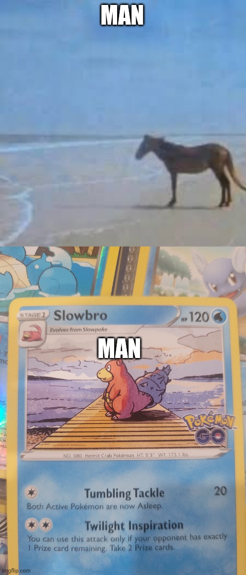 Don't know if it works too well but I thought it could work similarly to the "MAN" Memes | MAN; MAN | image tagged in horse staring at sea | made w/ Imgflip meme maker