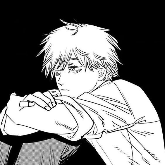 Denji sad Blank Meme Template