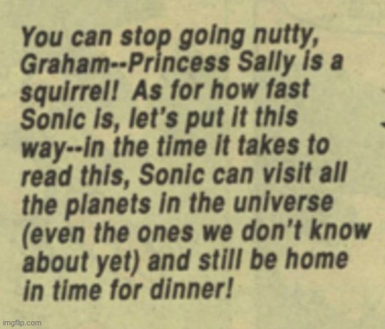 i need a sec to GLAZE my goat archie sonic | made w/ Imgflip meme maker