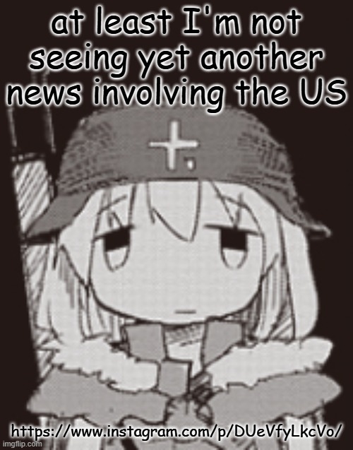 can't have good things in this country anymore | at least I'm not seeing yet another news involving the US; https://www.instagram.com/p/DUeVfyLkcVo/ | image tagged in yuuri staring | made w/ Imgflip meme maker