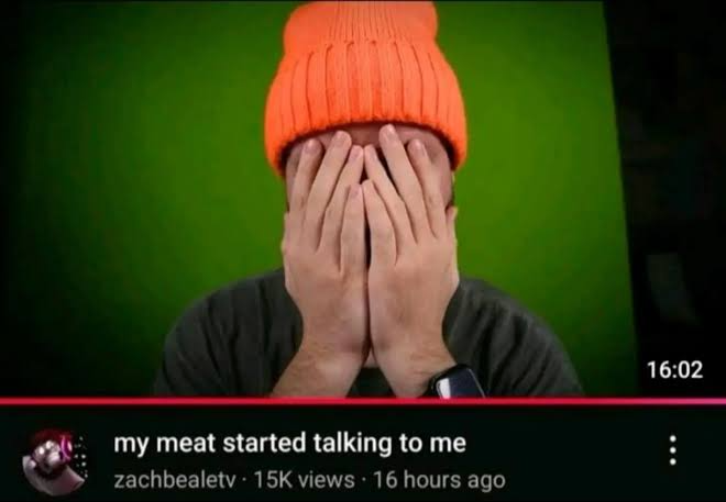my meat started talking to me Blank Meme Template