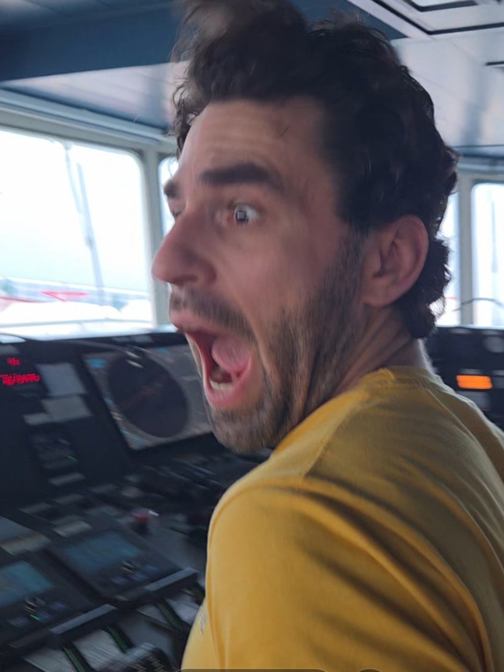 Jump scare, scarry, afraid, funny, maritime, navigation Blank Meme Template