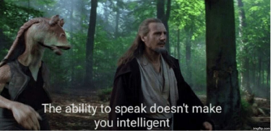 star wars prequel qui-gon ability to speak | image tagged in star wars prequel qui-gon ability to speak | made w/ Imgflip meme maker