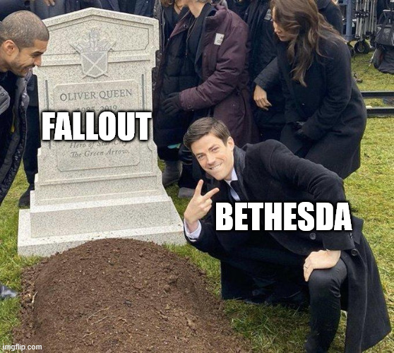 Funeral | FALLOUT; BETHESDA | image tagged in funeral | made w/ Imgflip meme maker