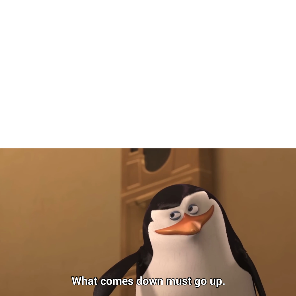 What comes down Blank Meme Template