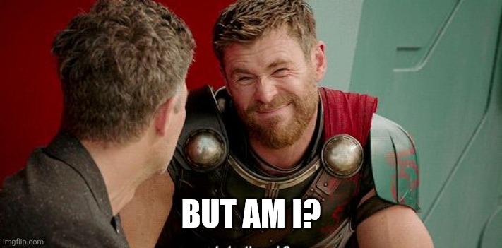 Thor Really | BUT AM I? | image tagged in thor really | made w/ Imgflip meme maker
