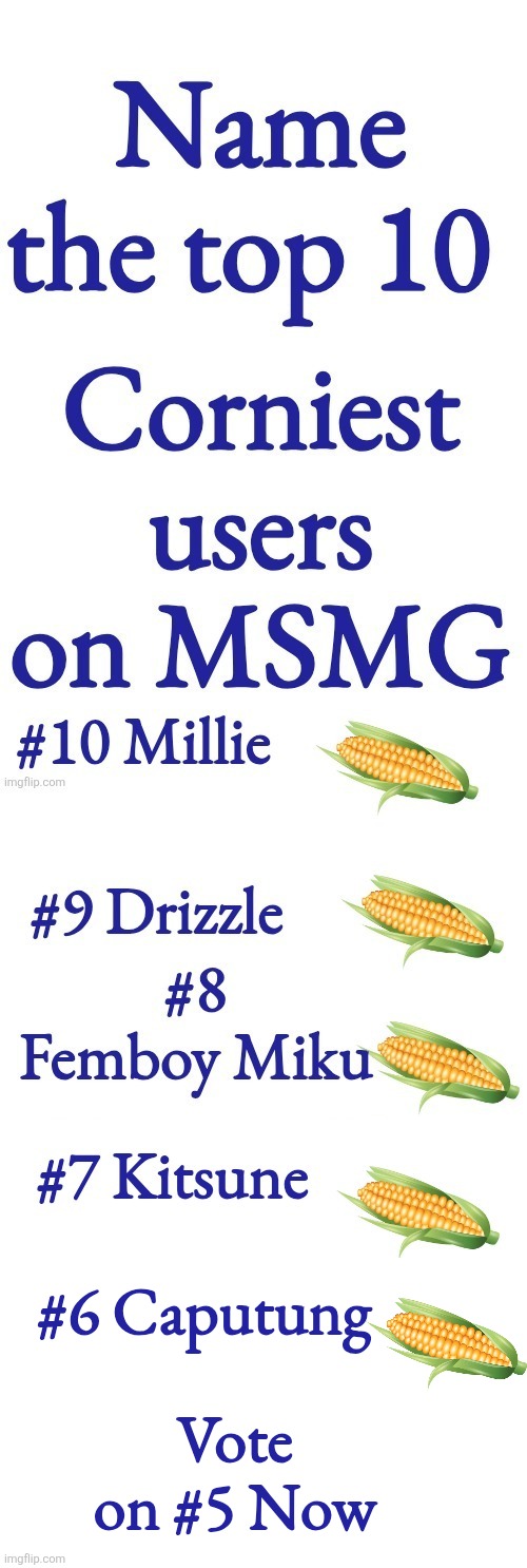 #6 Caputung; Vote on #5 Now | made w/ Imgflip meme maker