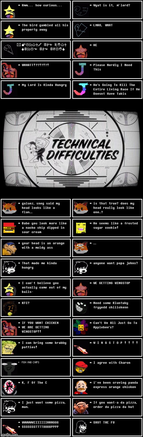 mmmh tasty susie | image tagged in technical difficulties | made w/ Imgflip meme maker