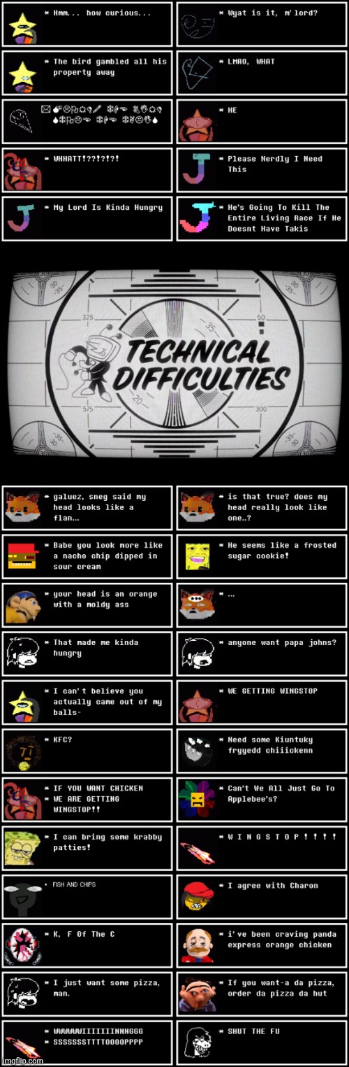 mmmh tasty susie | image tagged in technical difficulties | made w/ Imgflip meme maker