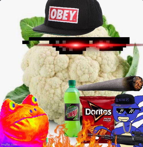 Dank Cauliflower | image tagged in cauliflower,dank memes,mlg,snoop dogg | made w/ Imgflip meme maker