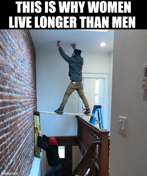 This Is Why Women Live Longer Than Men | THIS IS WHY WOMEN LIVE LONGER THAN MEN | image tagged in chrisjoines1 | made w/ Imgflip meme maker