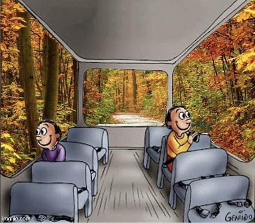 2 guys in bus, happy Blank Meme Template