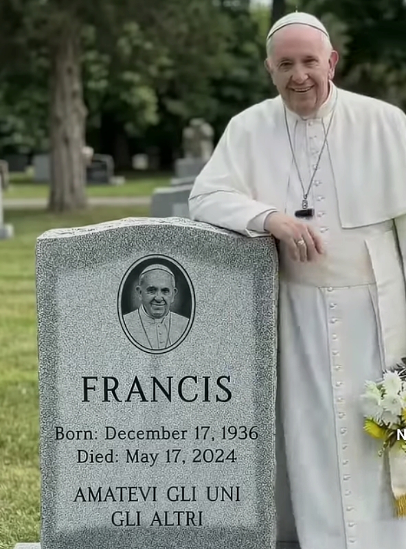 Pope Francis tombstone Blank Meme Template
