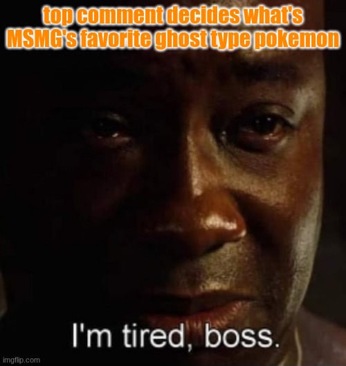 top comment decides what's MSMG's favorite ghost type pokemon | made w/ Imgflip meme maker