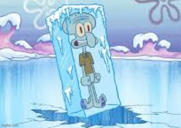 Frozen Squidward Blank Meme Template
