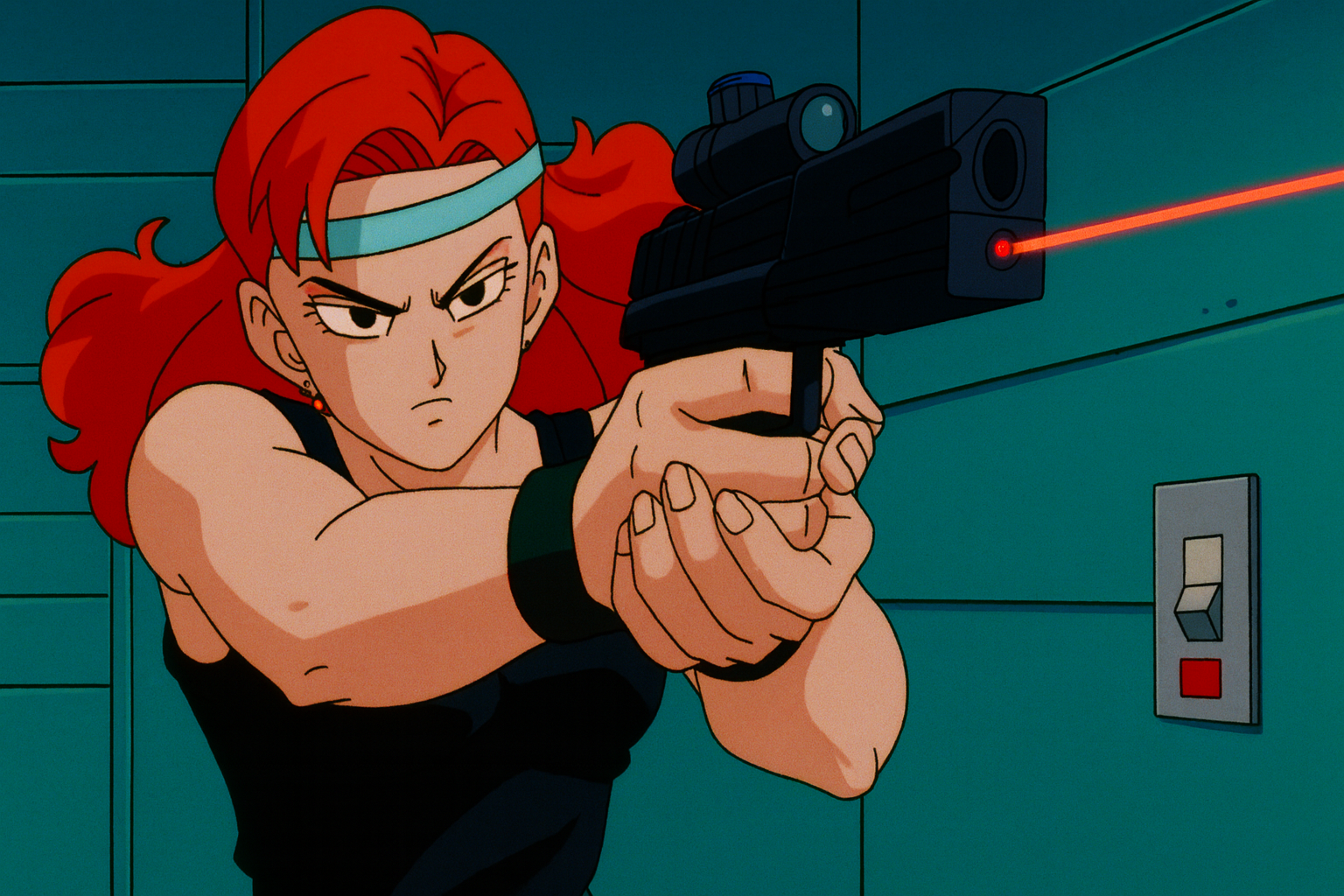 If Meryl Silverburgh from Policenauts were in Dragon Ball Blank Meme Template