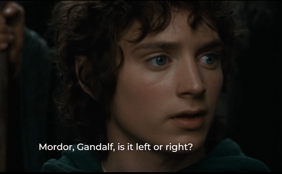 mordor gandalf is it left or right Blank Meme Template
