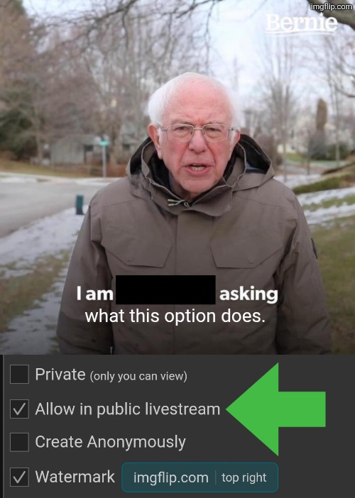 what this option does. | image tagged in memes,bernie i am once again asking for your support | made w/ Imgflip meme maker