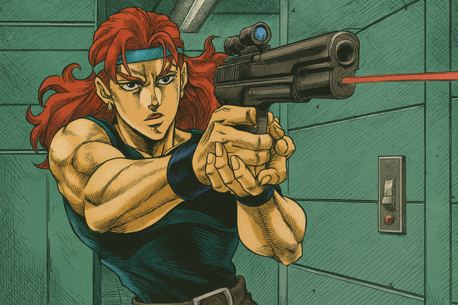 If Meryl Silverburgh from Policenauts were in JBA Blank Meme Template