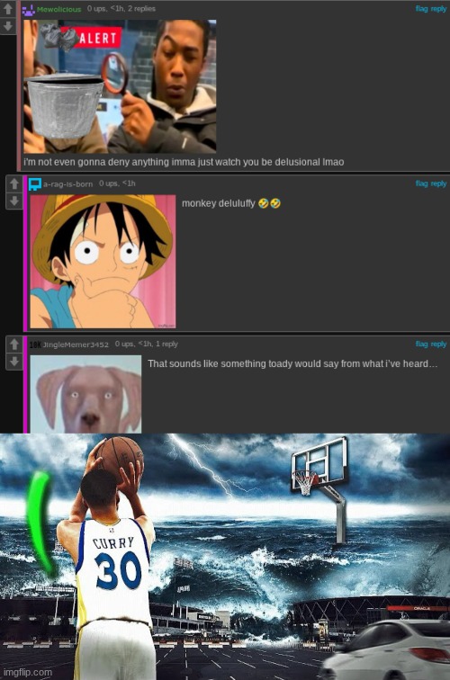 image tagged in steph curry hooping in tsunami | made w/ Imgflip meme maker