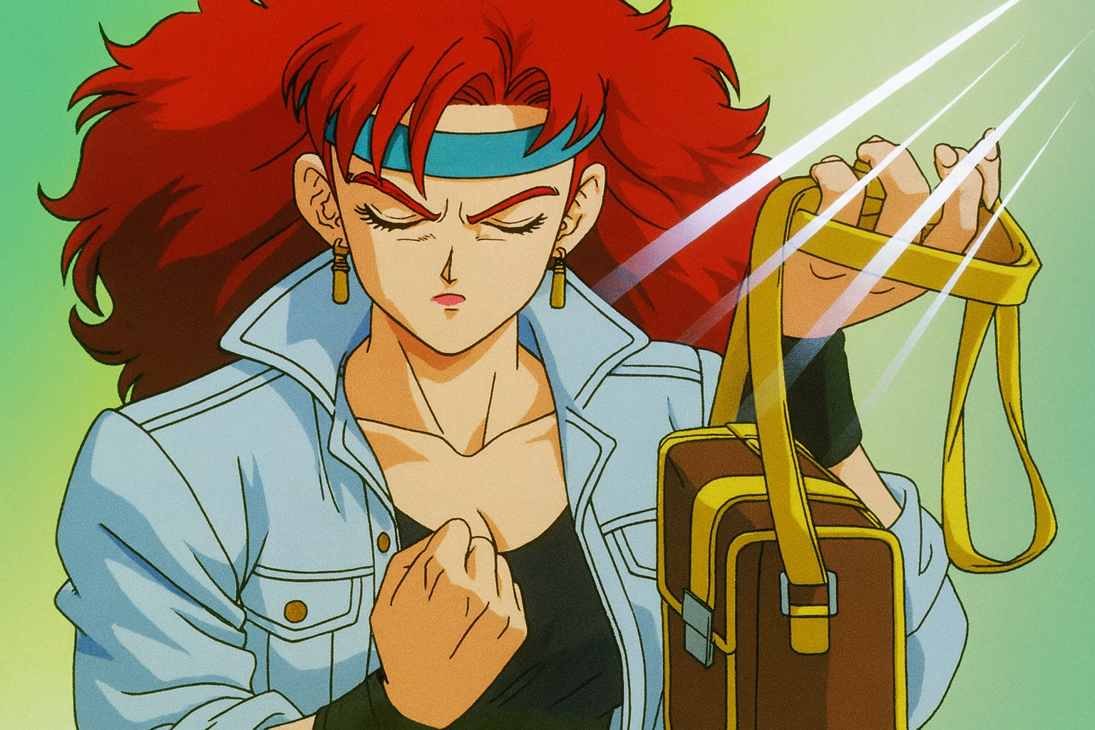 If Meryl Silverburgh from Policenauts were in Dragon Ball Blank Meme Template