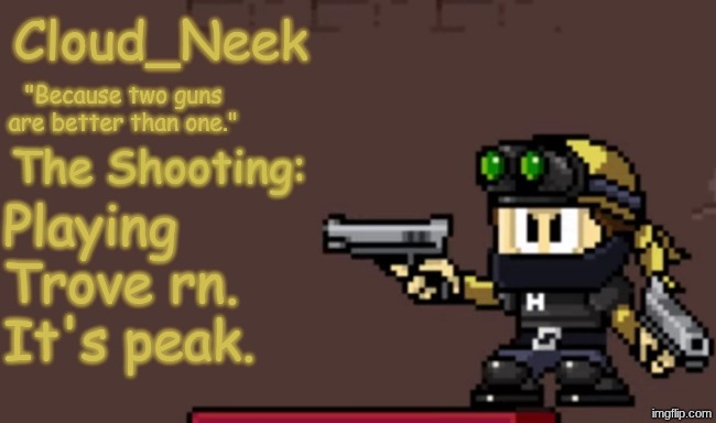 The Massive MMO. Cubed. | Playing Trove rn. It's peak. | image tagged in jay_neek announcement template primary | made w/ Imgflip meme maker