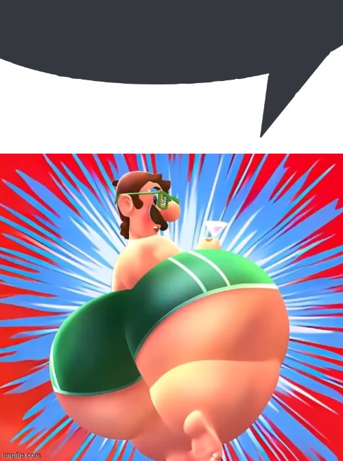 image tagged in discord speech bubble,thicc luigi | made w/ Imgflip meme maker