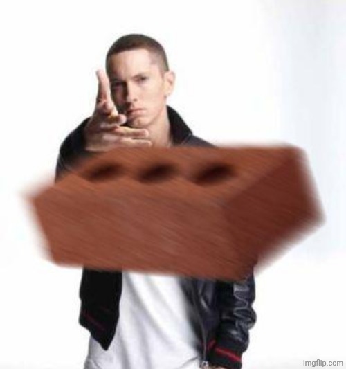 Eminem throwing brick | image tagged in eminem throwing brick | made w/ Imgflip meme maker