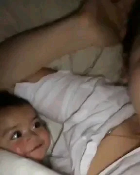 baby looking at mom Blank Meme Template