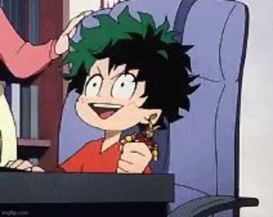 image tagged in exited deku | made w/ Imgflip meme maker