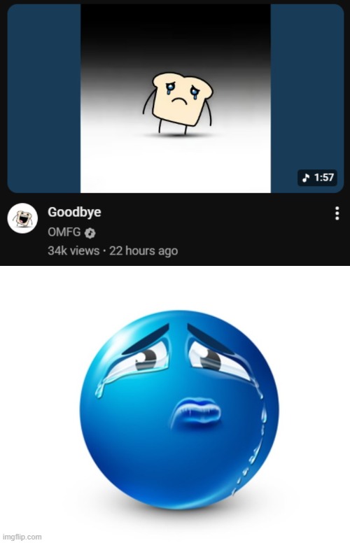 I JUST opened youtube wtf | image tagged in sad blue guy | made w/ Imgflip meme maker