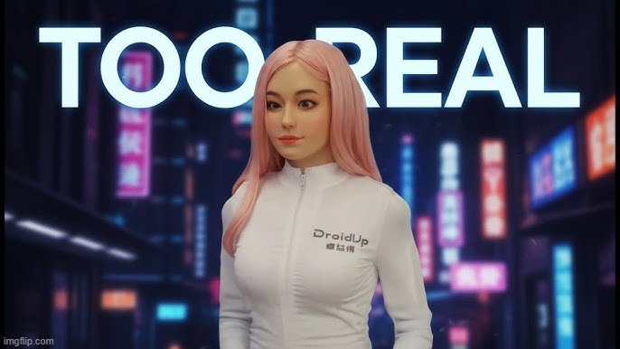 Futuristic humanoid companion robot