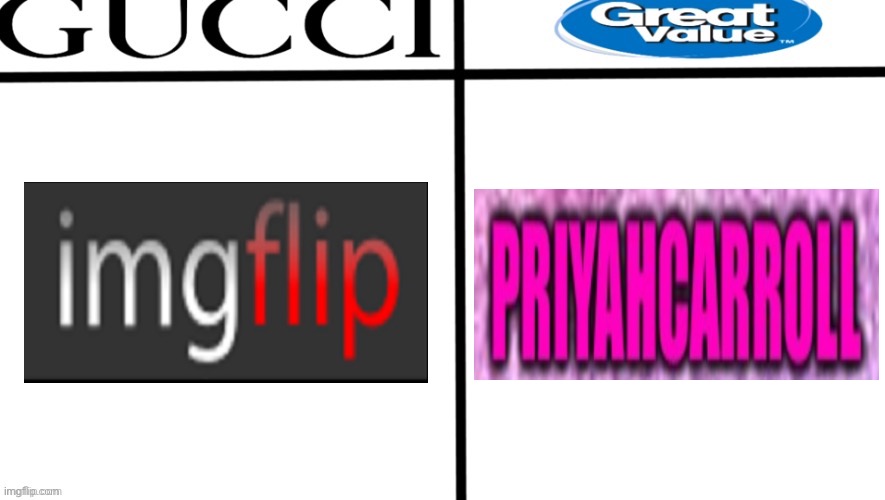 Imgflip related meme #3 | image tagged in gucci vs great value | made w/ Imgflip meme maker