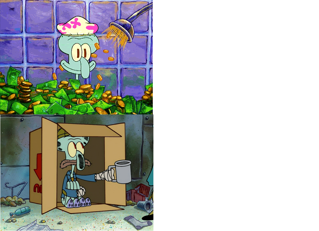 Rich X, Poor X Blank Meme Template