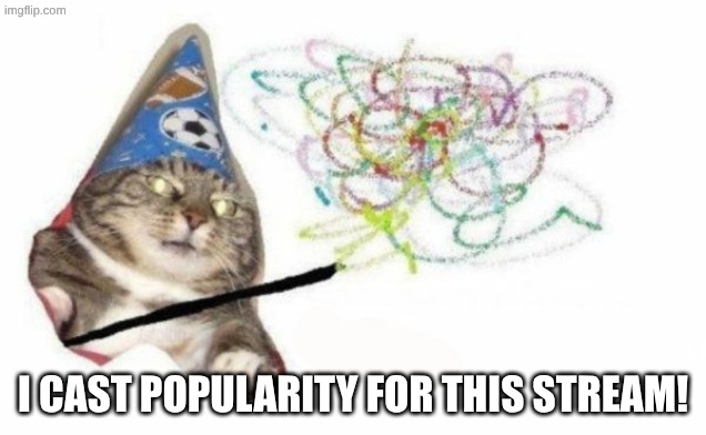 w stream misspelled | I CAST POPULARITY FOR THIS STREAM! | image tagged in woosh cat,memes,popular | made w/ Imgflip meme maker