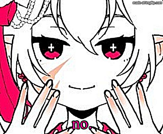 angel dragnoc no | image tagged in angel dragnoc no | made w/ Imgflip meme maker