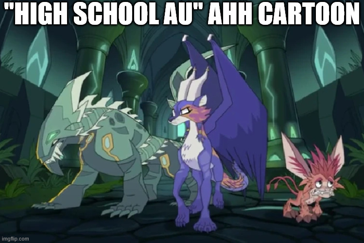 The designs have been updated! | "HIGH SCHOOL AU" AHH CARTOON | image tagged in roblox,creatures of sonaria | made w/ Imgflip meme maker
