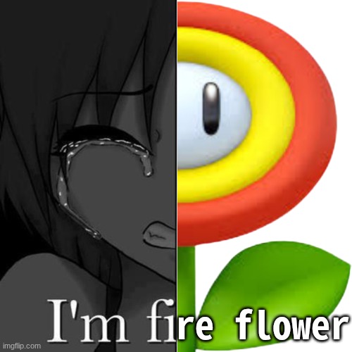 I'm fi | re flower | image tagged in i'm fi | made w/ Imgflip meme maker
