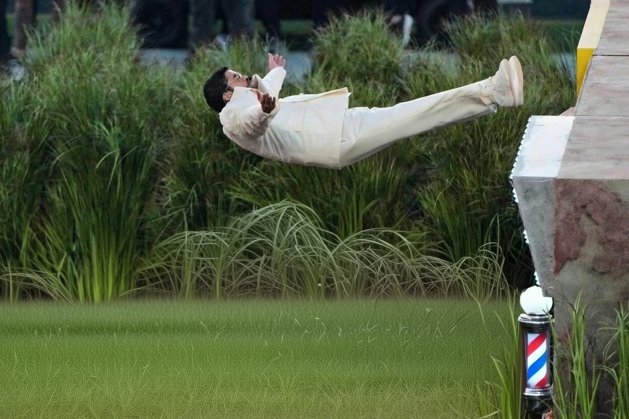 Bad Bunny Fall without people Blank Meme Template