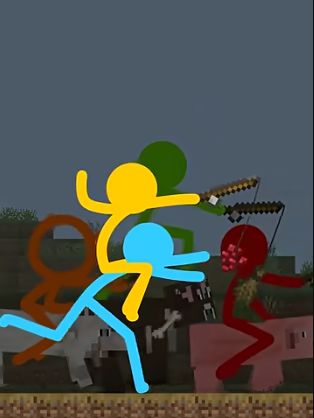 Alan Becker Blue Chase Blank Meme Template