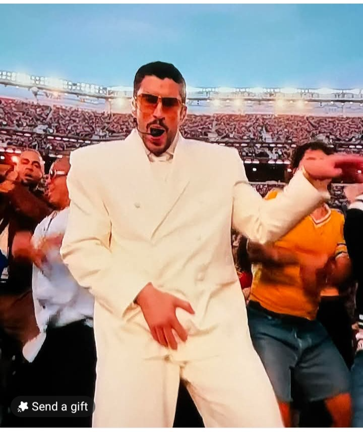 Bad Bunny grabbing his balls Blank Meme Template