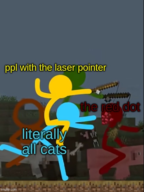 Alan Becker Blue Chase | ppl with the laser pointer; the red dot; literally all cats | image tagged in alan becker blue chase,alan becker,cats,red dot,chase,lol | made w/ Imgflip meme maker