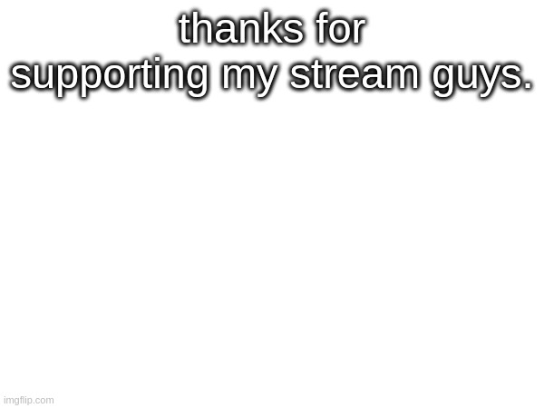 thank you, even thugh some people said they would hate it. | thanks for supporting my stream guys. | made w/ Imgflip meme maker