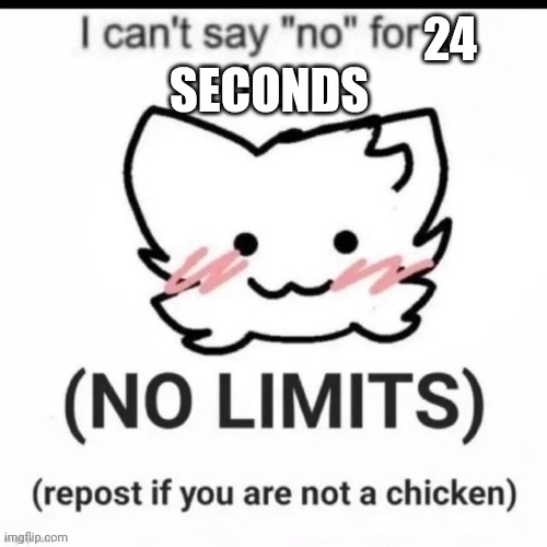 first trend hop chat | 24; SECONDS | image tagged in i can t say no | made w/ Imgflip meme maker