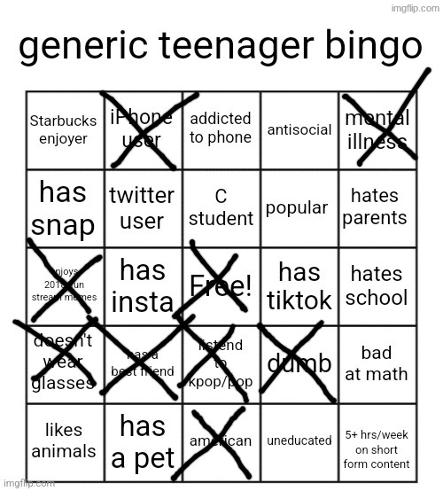 Hobo bingo | image tagged in generic teenager bingo | made w/ Imgflip meme maker