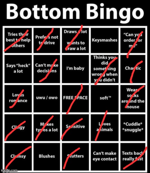 Bottom Bingo | image tagged in bottom bingo | made w/ Imgflip meme maker