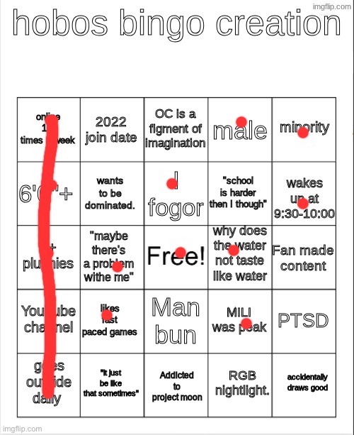 Hobo bingo | image tagged in hobo bingo | made w/ Imgflip meme maker